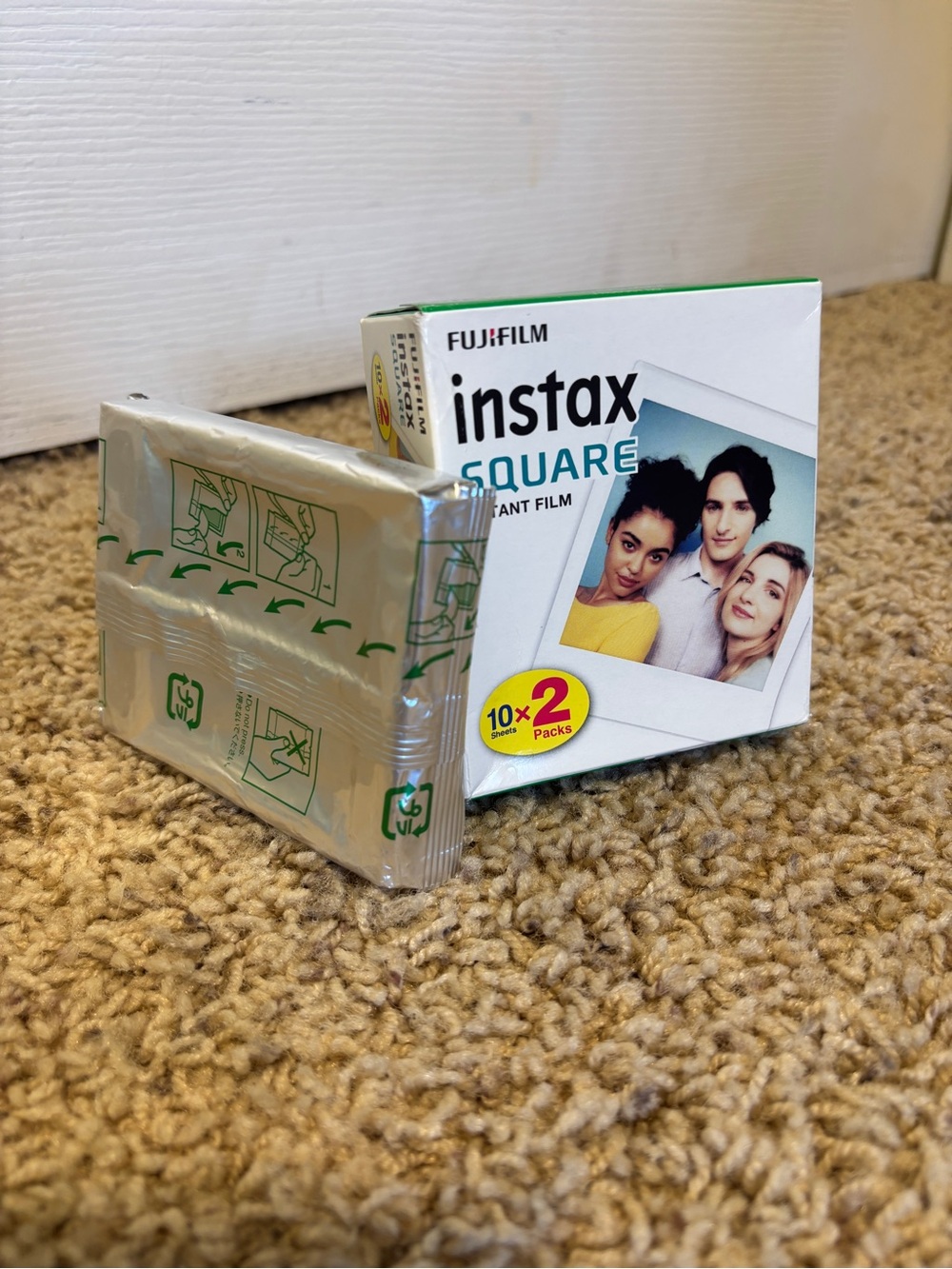 Fujifilm Instax Square Instant Film Pack - White and Green Box